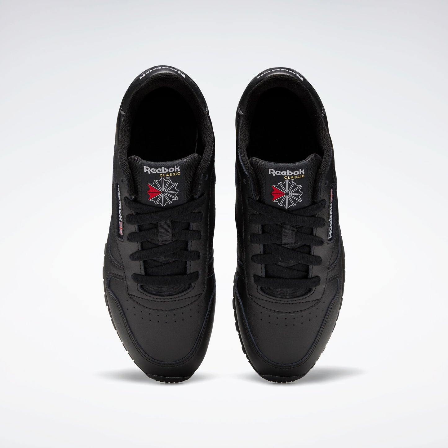 REEBOK FOOTWEAR KIDS Classic Leather Shoes - Grade School CBLACK/CBLACK/CBLACK