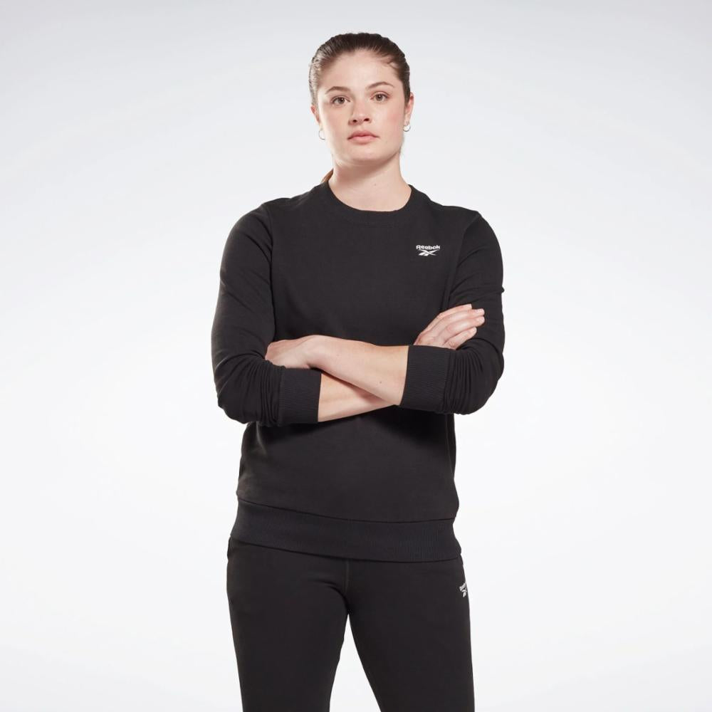 Reebok Apparel Women Reebok Identity Small Logo Sweatshirt BLACK