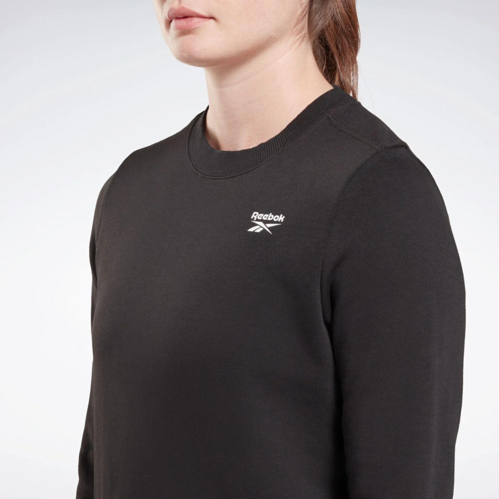 Reebok Apparel Women Reebok Identity Small Logo Sweatshirt BLACK