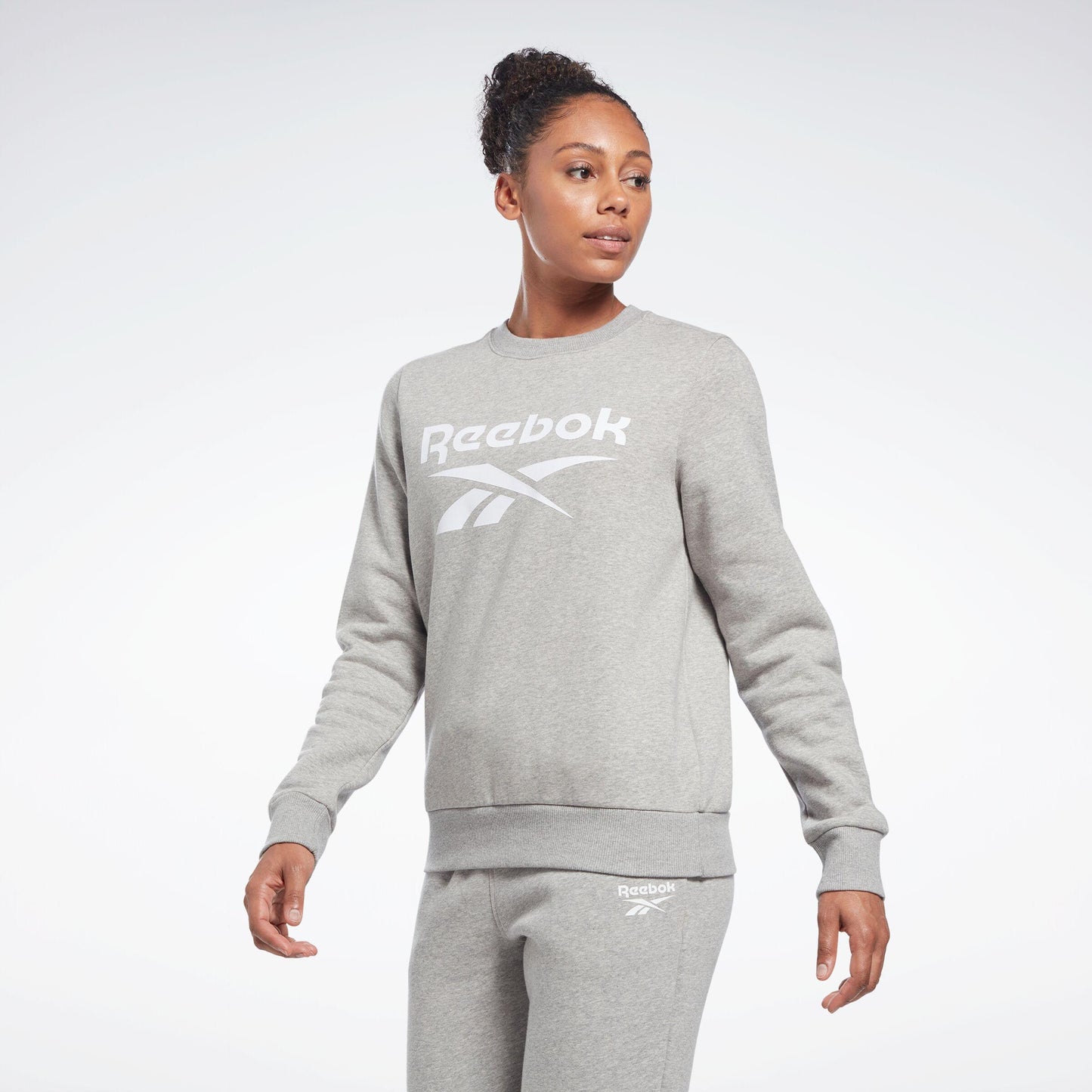 Reebok Apparel Women Reebok Identity Big Logo Fleece Crew