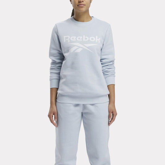 Reebok Apparel Women Reebok Identity Big Logo Fleece Sweatshirt FEEL GOOD BLUE