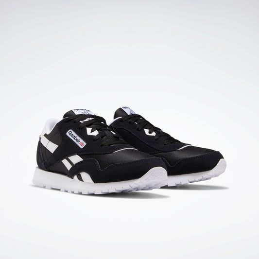 Reebok Footwear Kids Classic Nylon Shoes BLACK/BLACK/WHITE