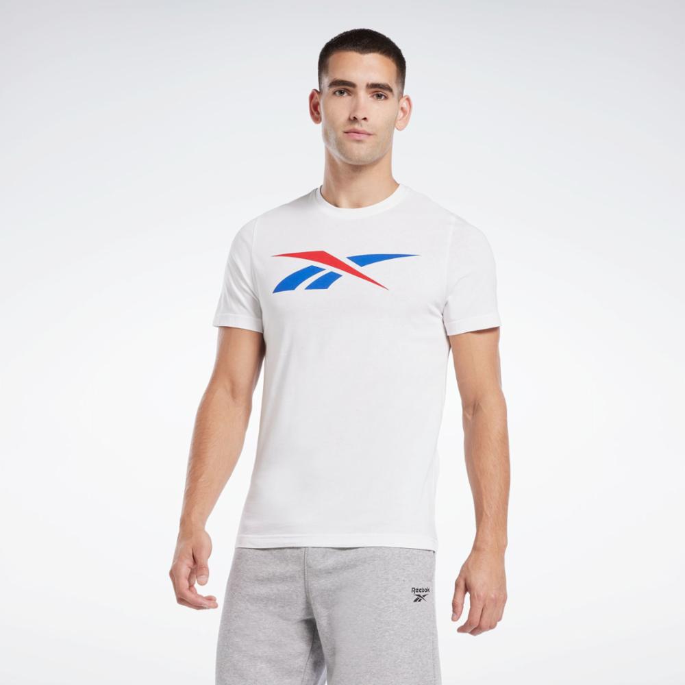 Reebok Apparel Men Reebok Graphic Series Vector T-Shirt WHITE/VECTOR RED/VECTOR BLUE