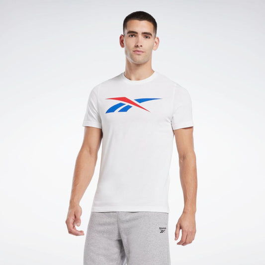 Reebok Apparel Men Reebok Graphic Series Vector T-Shirt WHITE/VECTOR RED/VECTOR BLUE