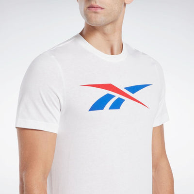 Reebok Apparel Men Reebok Graphic Series Vector T-Shirt WHITE/VECTOR RED/VECTOR BLUE