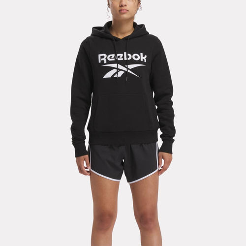 Reebok Apparel Women Reebok Identity Big Logo Fleece Hoodie BLACK