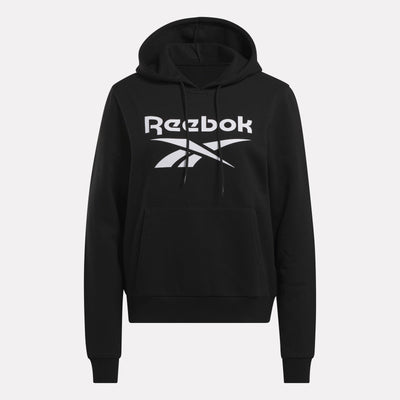 Reebok Apparel Women Reebok Identity Big Logo Fleece Hoodie BLACK