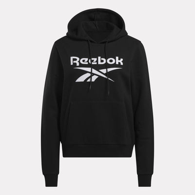 Reebok Apparel Women Reebok Identity Big Logo Fleece Hoodie BLACK