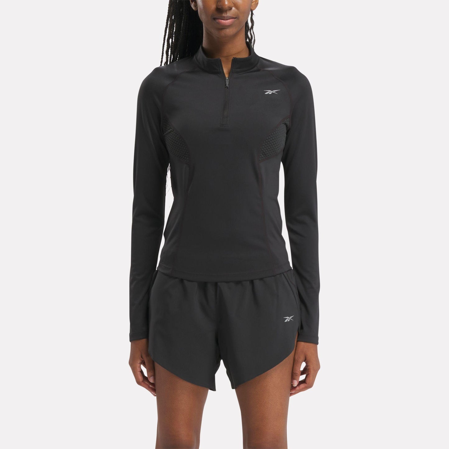 Reebok Apparel Women Running Quarter-Zip NGHBLK