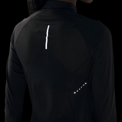 Reebok Apparel Women Running Quarter-Zip NGHBLK