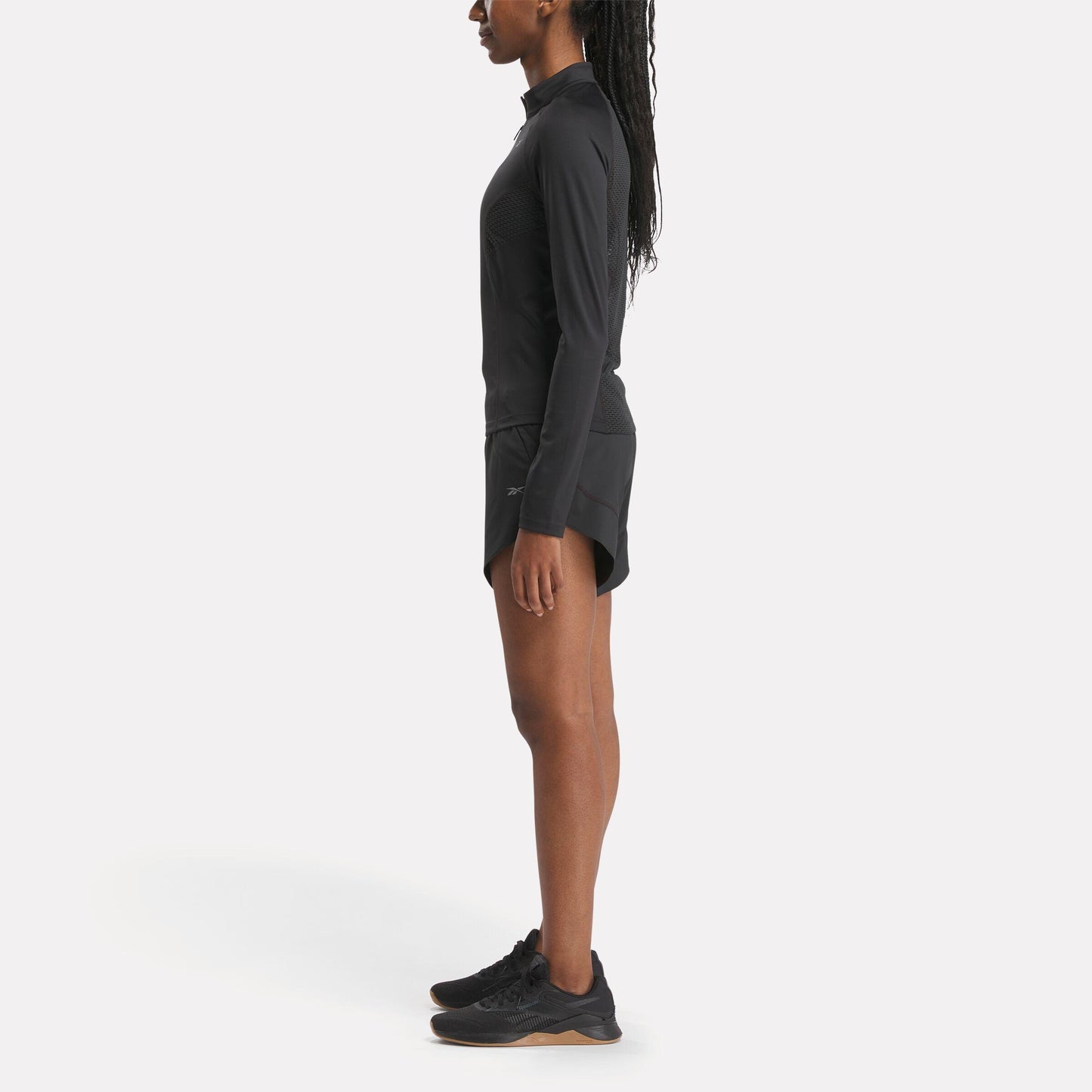 Reebok Apparel Women Running Quarter-Zip NGHBLK