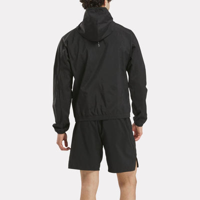 Reebok Apparel Men Running Woven Wind Jacket BLACK