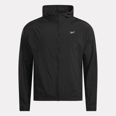 Reebok Apparel Men Running Woven Wind Jacket BLACK