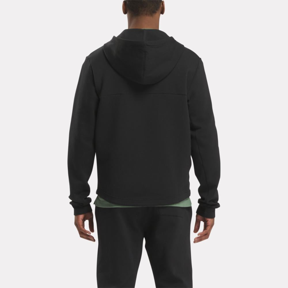 Reebok Apparel Men Active Collective DREAMBLEND Full-Zip Hoodie BLACK