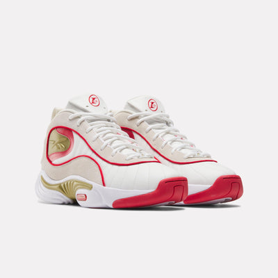 Reebok Footwear Men Answer III Basketball Shoes WHITE/VINTAGECHALK/VECTORRED