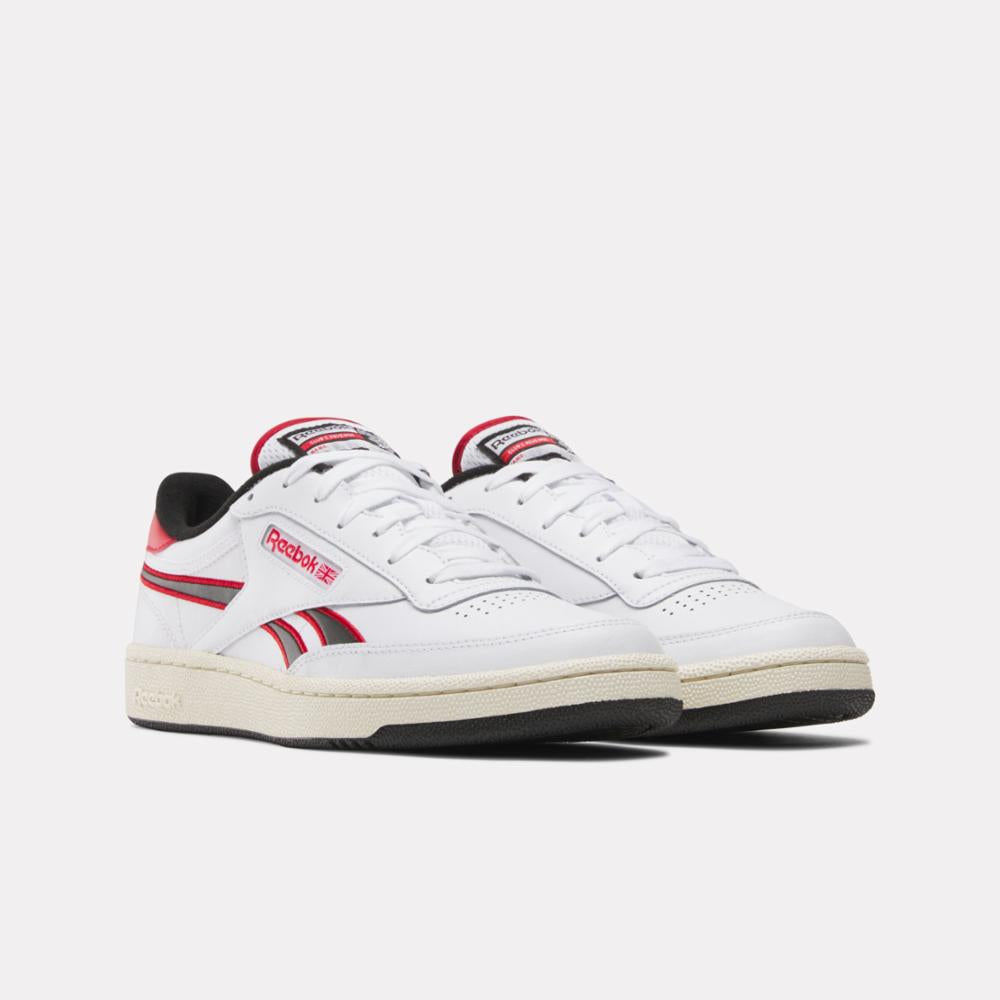 Reebok Footwear Men Club C Revenge Shoes WHITE VECTORRED BLACK