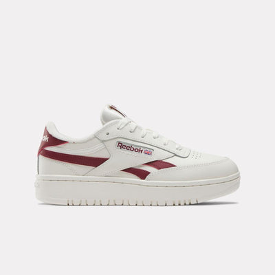 Reebok Footwear Women Club C Double Revenge Women's Shoes CHALK/CHALK/CLASSIC BURGUNDY