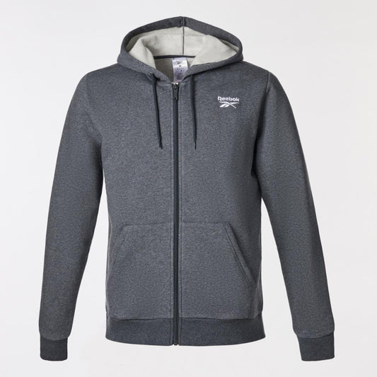 Reebok Apparel Men Reebok Identity Small Logo Fleece Full-Zip Hoodie DGREYH