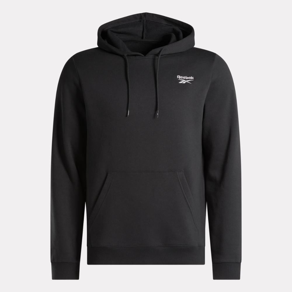 Reebok Apparel Men Reebok Identity Small Logo Fleece Hoodie BLACK