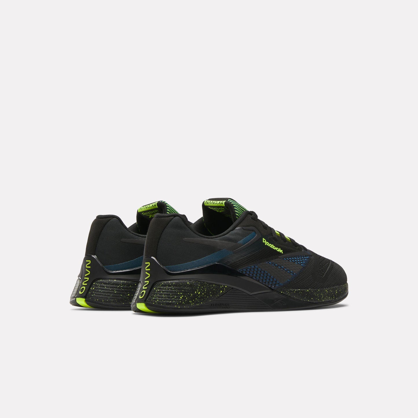 Reebok Footwear Men NANO X4 Training Shoes BLACK/ESCAPE BLUE/DIGITAL LIME