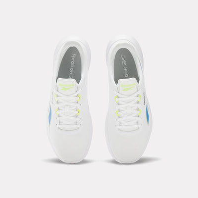Reebok Footwear Men Reebok Lite 4 Shoes WHITE/KINETICBLUE/ACID YELLOW