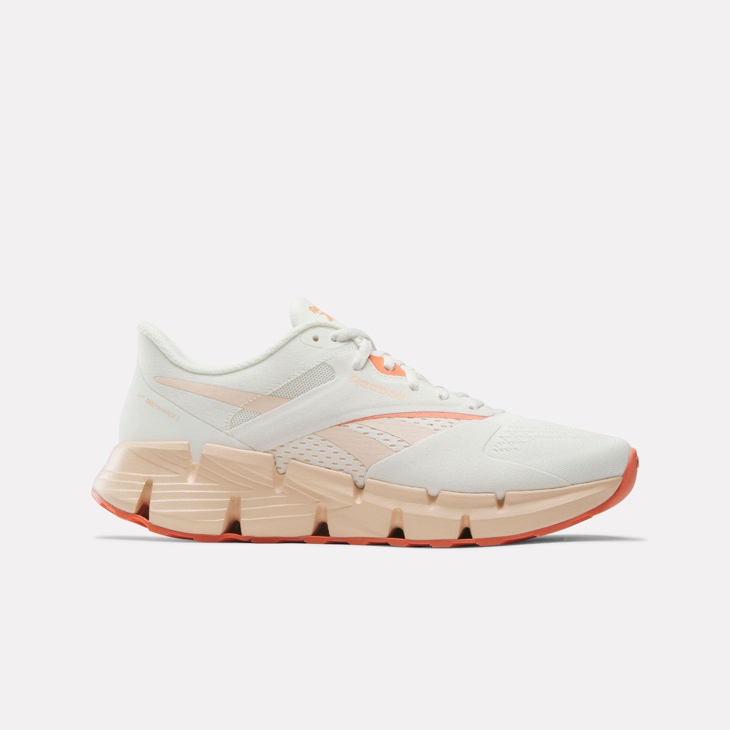 Reebok Footwear Women Zig Dynamica 5 Shoes CHALK/WASHED CLAY/CORAL