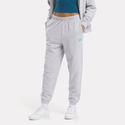 Reebok Apparel Women Archive Evolution French Terry Pants GREY HEATHER