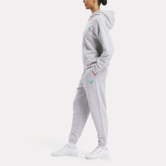 Reebok Apparel Women Archive Evolution French Terry Pants GREY HEATHER