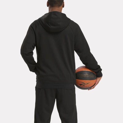 Reebok Apparel Men Basketball Full-Zip Hoodie BLACK