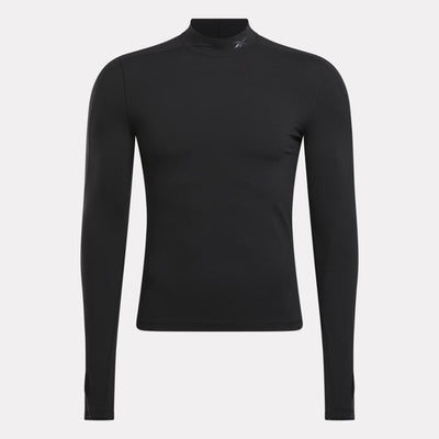 Reebok Apparel Men Speed Base Layer Long Sleeve T-Shirt Feat. RBK-FIRE+ BLACK