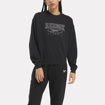 Reebok Apparel Women Archive Evolution Crew Sweatshirt BLACK