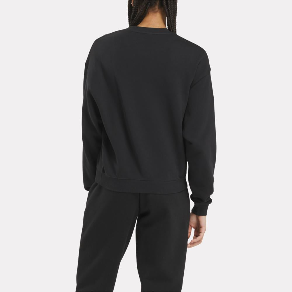 Reebok Apparel Women Archive Evolution Crew Sweatshirt BLACK