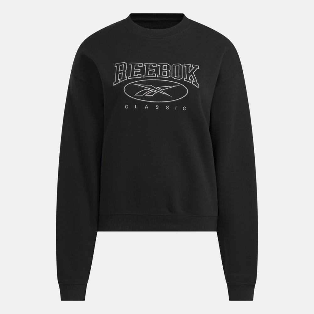 Reebok Apparel Women Archive Evolution Crew Sweatshirt BLACK