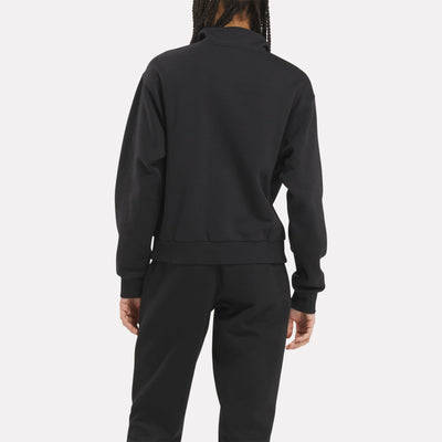 Reebok Apparel Women ID Energy Fleece Midlayer Top BLACK