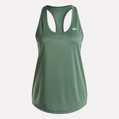 Reebok Apparel Women Workout Ready Mesh Back Tank Top ESCAPE GREEN