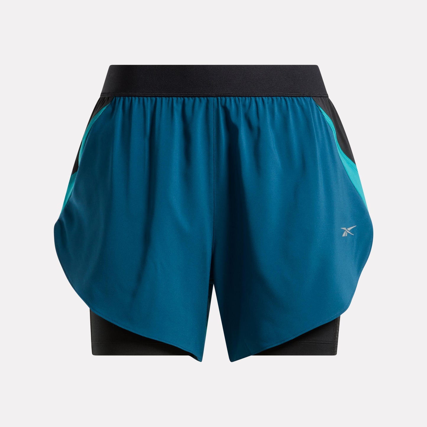 Reebok Apparel Women Running Two-in-One Shorts ESCAPE BLUE