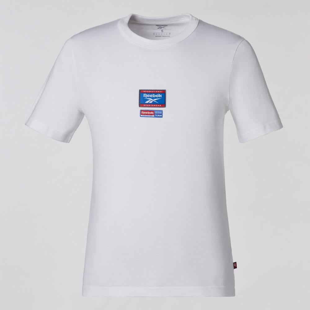 Reebok Apparel Men Reebok Identity Badge T-Shirt WHITE