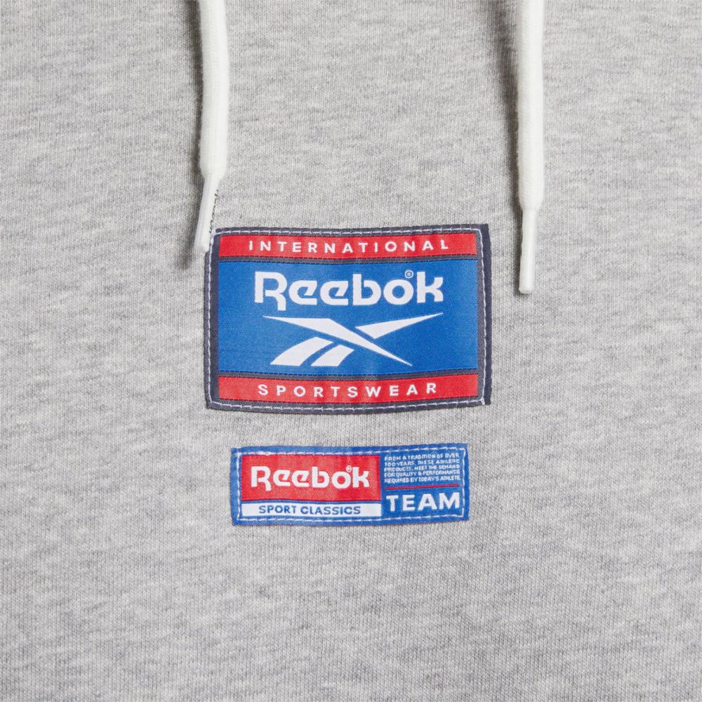 Reebok Apparel Men Reebok Identity Badge Hoodie MGREYH