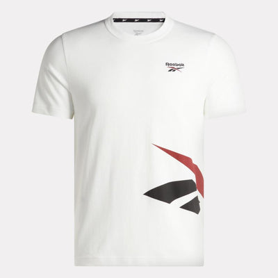 Reebok Apparel Men Reebok Identity Cross Check T Shirt WHITE