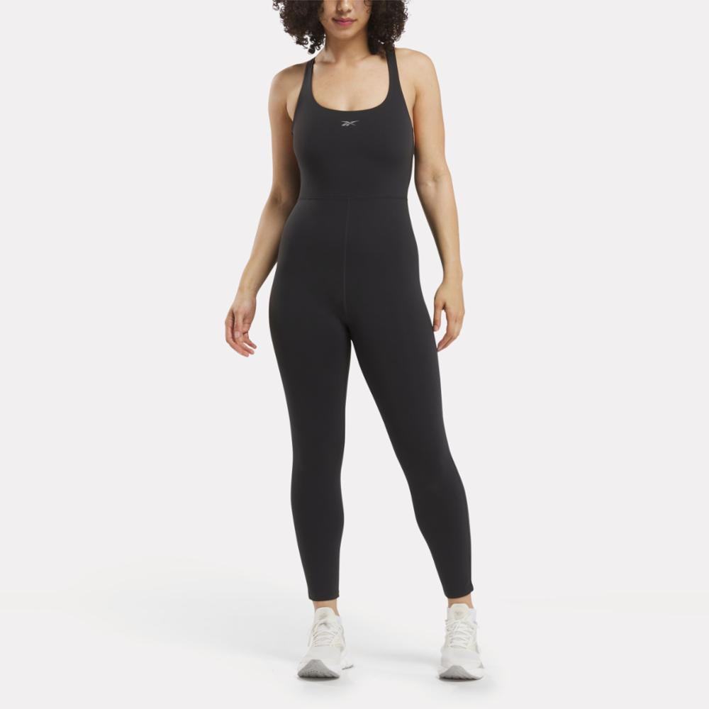 Reebok Apparel Women Lux 7/8 Bodysuit BLACK