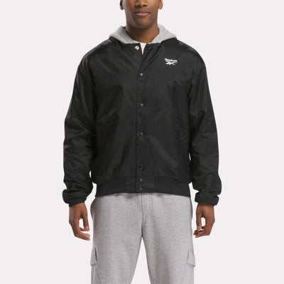 Black reebok windbreaker best sale