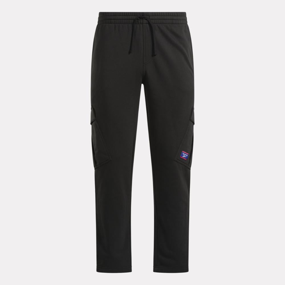 Reebok Apparel Men Team Tradition Fleece Cargo Pants BLACK