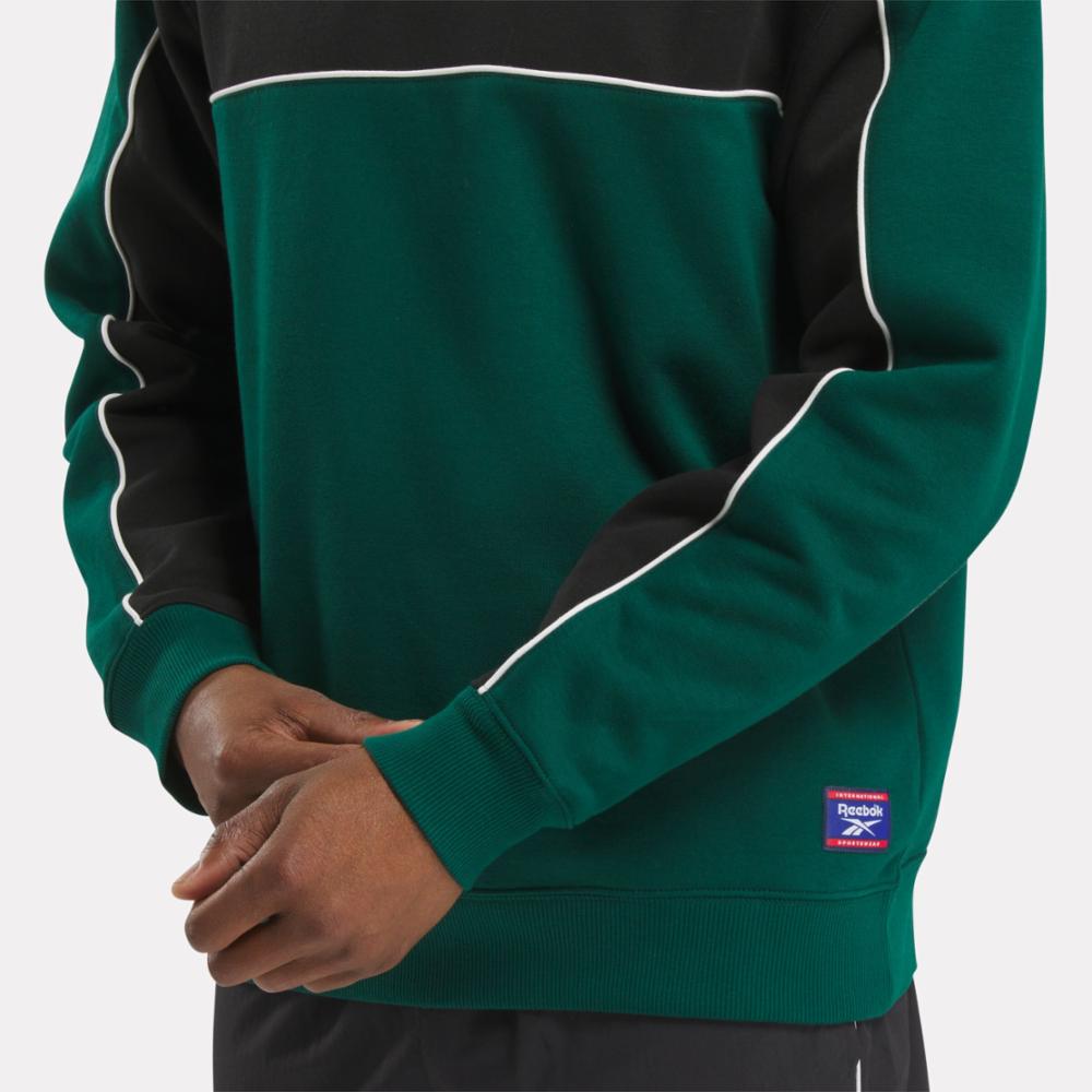 Reebok Apparel Men Team Tradition Crew Sweatshirt GREEN