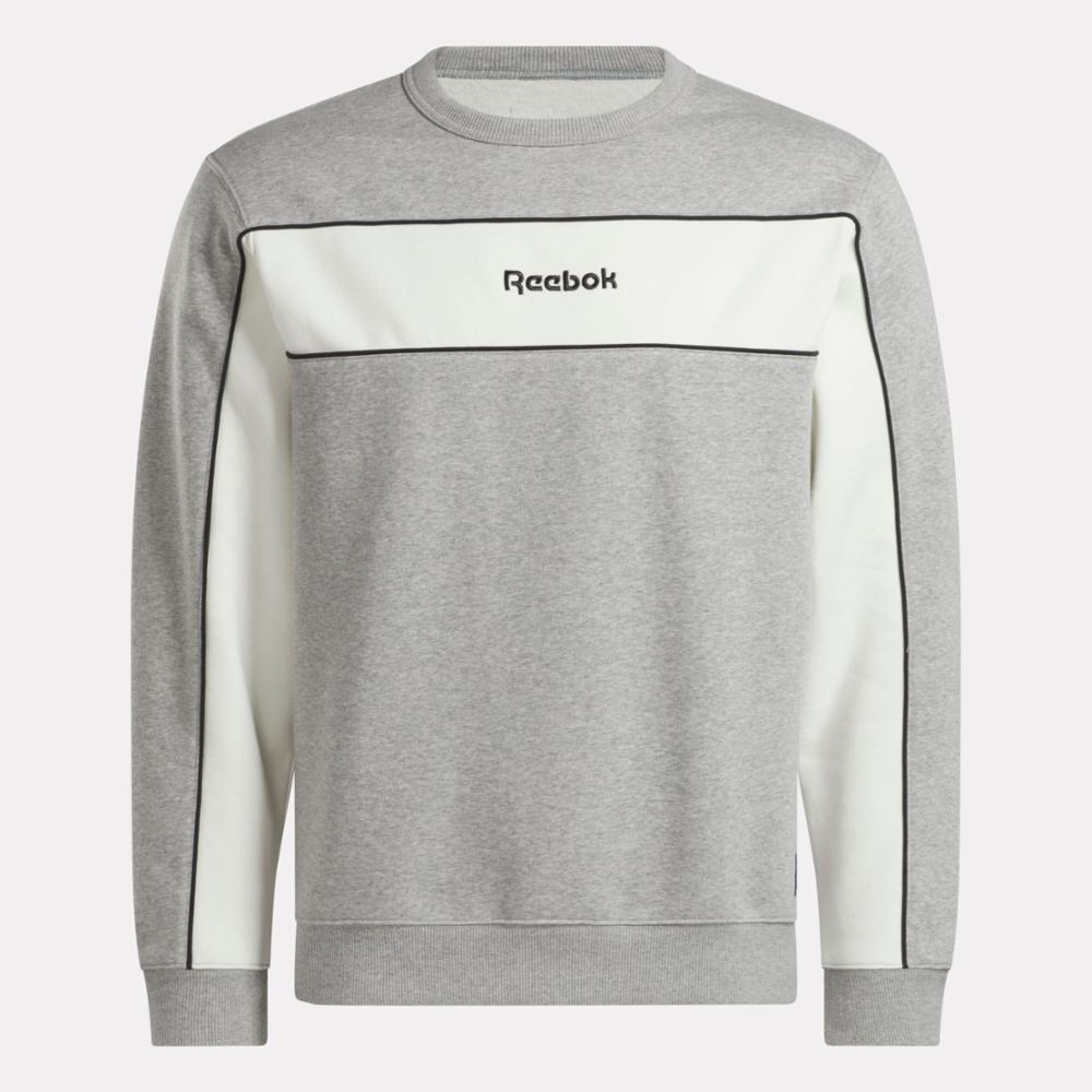 Reebok Apparel Men Team Tradition Crew Sweatshirt MGREYH