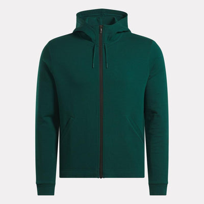 Reebok Apparel Men Active Collective DREAMBLEND Full-Zip Hoodie COLLEGIATE GREEN