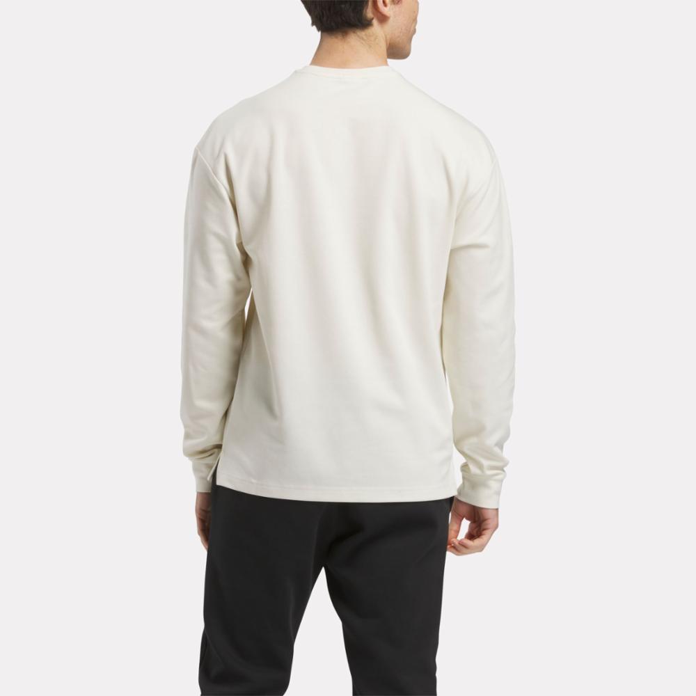 Reebok Apparel Men Active Collective Long Sleeve T-Shirt ALABASTER