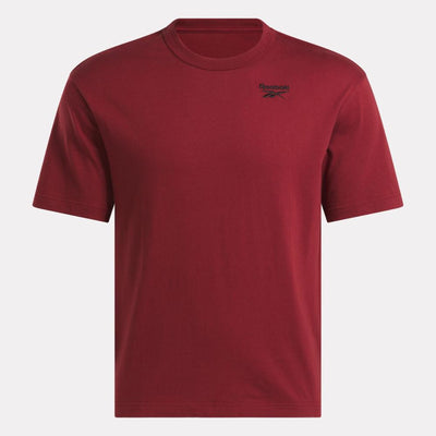 Reebok Apparel Men Back Vector Unearthed T-Shirt RICH MAROON