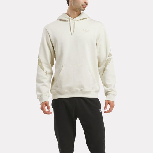 Reebok Apparel Men Back Vector Unearthed Hoodie ALABASTER