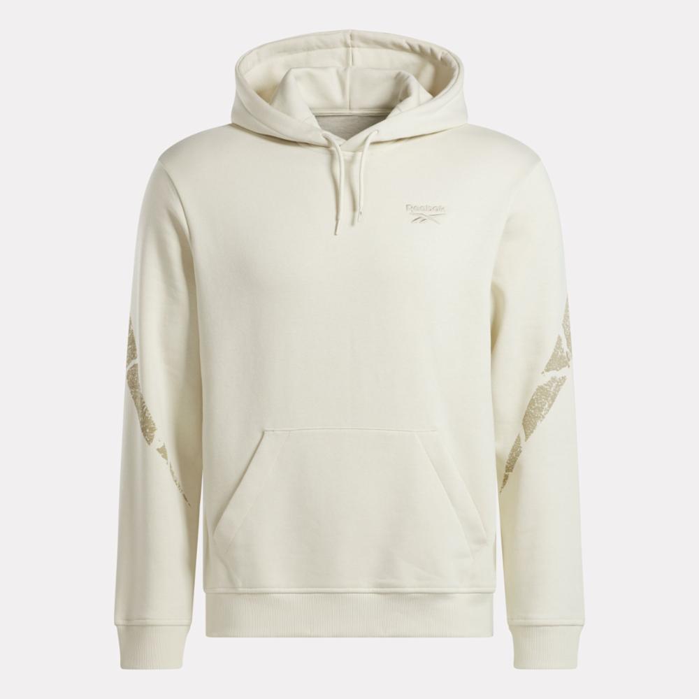 Reebok Apparel Men Back Vector Unearthed Hoodie ALABASTER