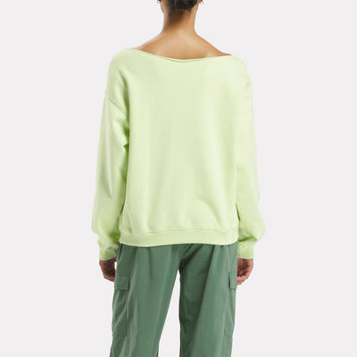 Reebok Apparel Women Wardrobe Essentials Fleece Cover-Up ASTRO LIME